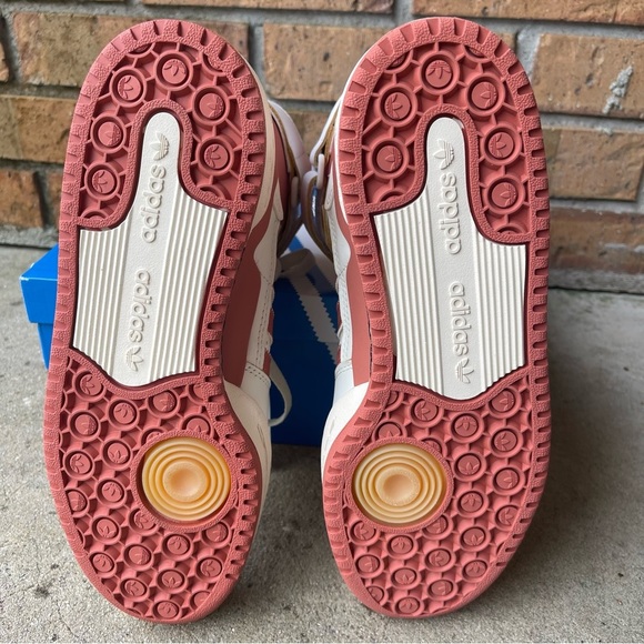 Adidas Forum 84 Women’s Off White / Magic Earth / White Hi-Top Sneaker Sz 6.5 - Picture 4 of 5